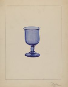Wine Glass, c. 1937. Creator: Rolland Livingstone