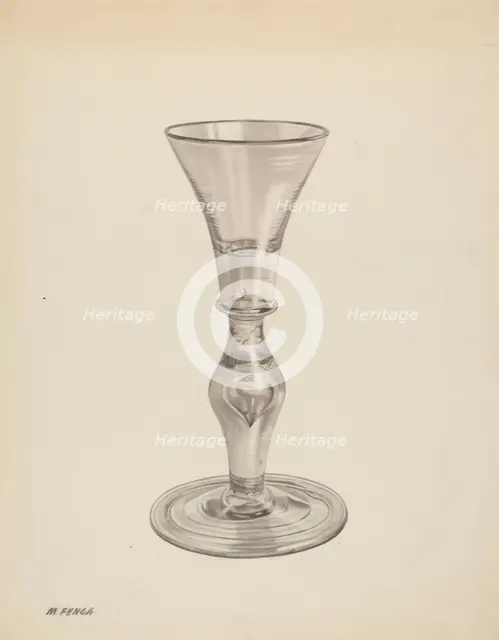 Wine Glass, c. 1939. Creator: Michael Fenga.