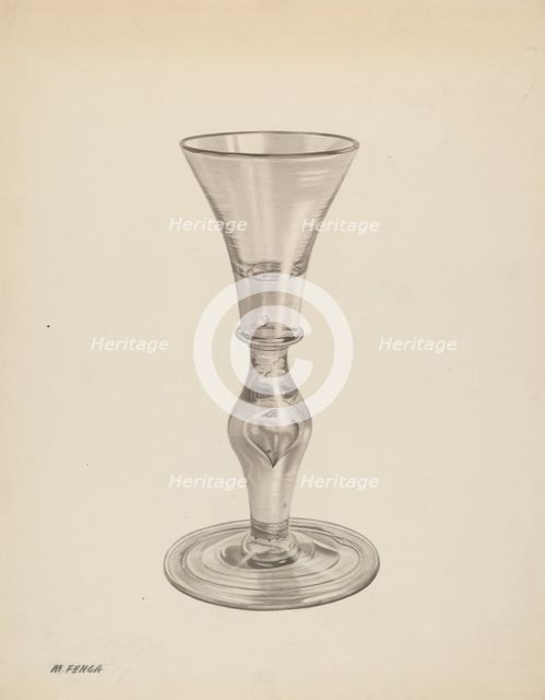 Wine Glass, c. 1939. Creator: Michael Fenga.