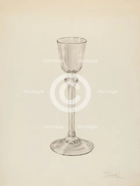 Wine Glass, c. 1939. Creator: Palmyra Pimentel.