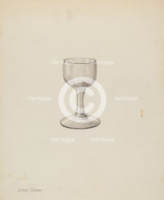 Wine Glass, c. 1940. Creator: John Dana.