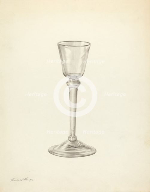 Wine Glass, c. 1940. Creator: Michael Fenga.