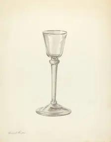 Wine Glass, c. 1940. Creator: Michael Fenga