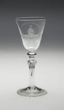 Wine Glass, England, c. 1750. Creator: Unknown
