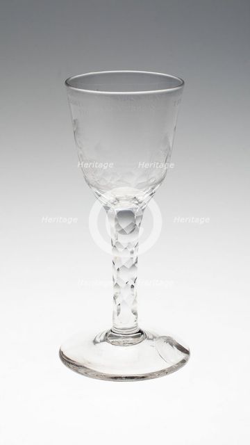 Wine Glass, England, c. 1795. Creator: Unknown.