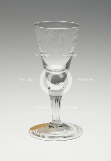 Wine Glass, Germany, c. 1750. Creator: Unknown.