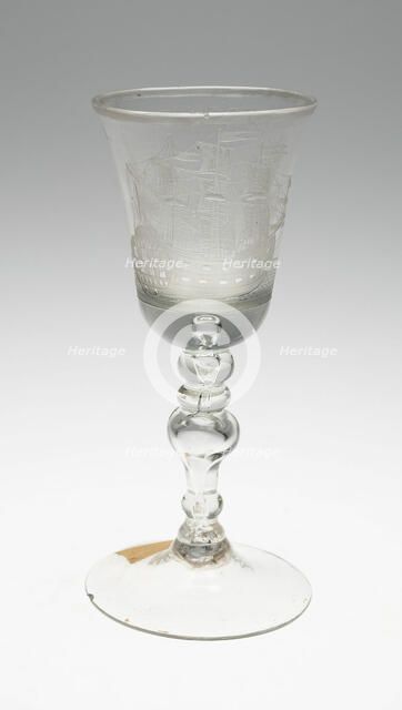 Wine Glass, Netherlands, c. 1725/50. Creator: Unknown.