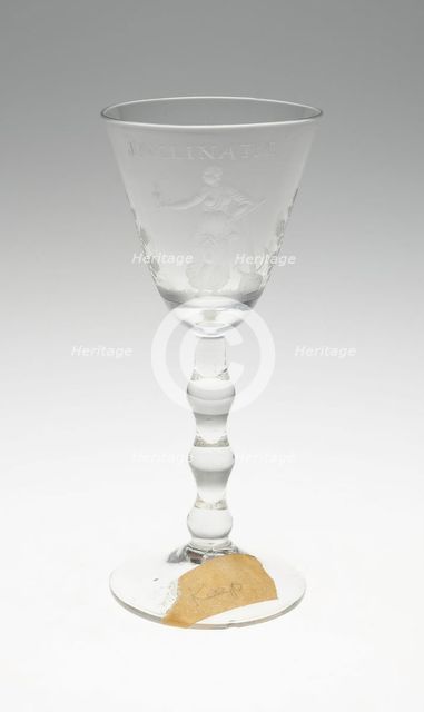 Wine Glass, Netherlands, c. 1725/50. Creator: Unknown.