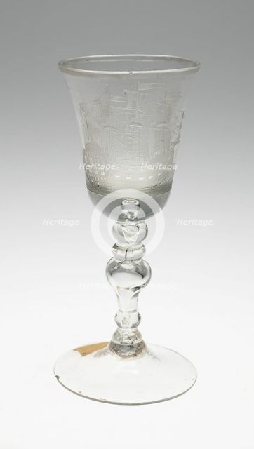 Wine Glass, Netherlands, c. 1725/50. Creator: Unknown.
