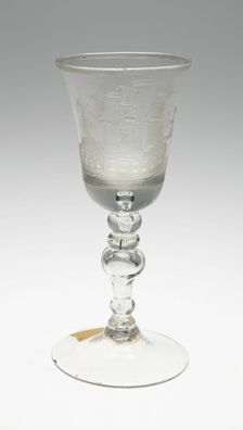 Wine Glass, Netherlands, c. 1725/50. Creator: Unknown