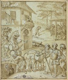 Wine Harvest, n.d. Creators: Jacopo Tintoretto, Frans Floris, Willem Key