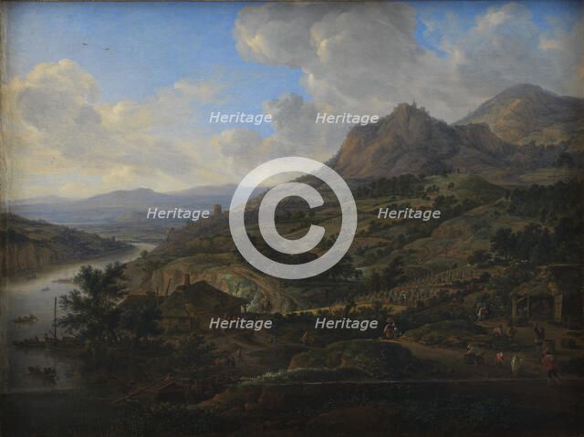 Wine Harvest at the Rhine, 1659. Creator: Saftleven, Herman (1609-1685).