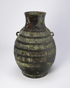 Wine Jar (Hu), Eastern Zhou dynasty, Warring States period (475-221 B.C.), c. 5th century B.C. Creator: Unknown