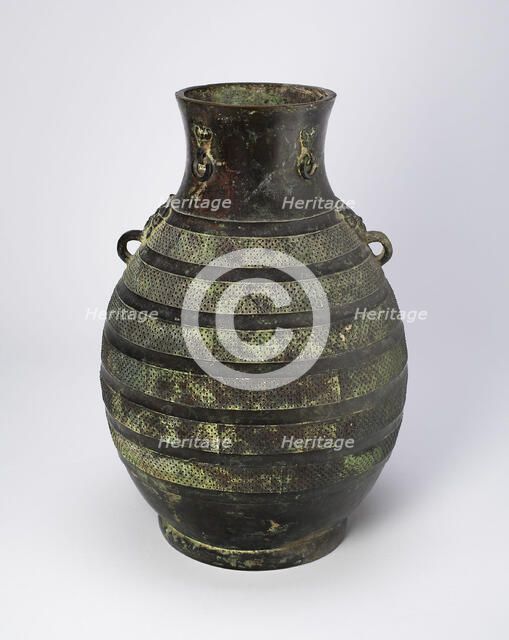 Wine Jar (Hu), Eastern Zhou dynasty, Warring States period (475-221 B.C.), c. 5th century B.C. Creator: Unknown.