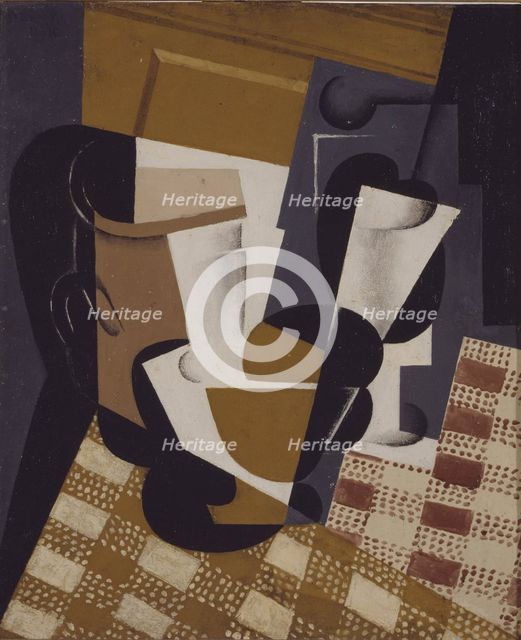 Wine Jug and Glass, 1916. Artist: Gris, Juan (1887-1927)