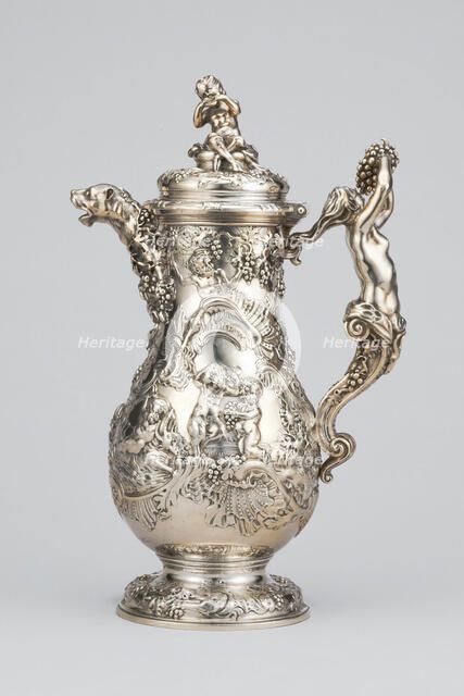 Wine Jug, London, 1739/40. Creator: Charles Frederick Kandler.