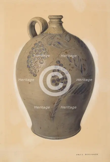 Wine Jug, probably 1939. Creator: Fritz Boehmer.