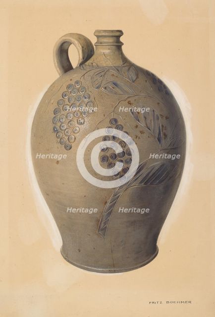 Wine Jug, probably 1939. Creator: Fritz Boehmer.