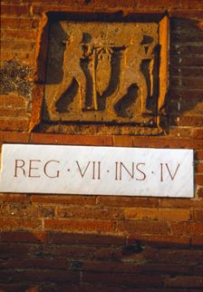 Wine-Merchant's Sign in Pompeii street c1st century. Creator: Unknown