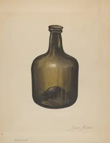Wine or Spirits Bottle, c. 1936. Creator: Anna Aloisi