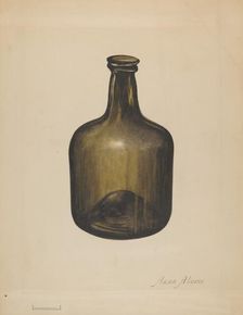 Wine or Spirits Bottle, c. 1936. Creator: Anna Aloisi