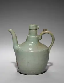 Wine Pot with Incised Chrysanthemum Design, 1100s-1200s. Creator: Unknown