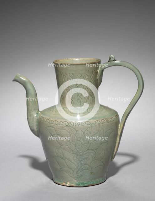 Wine Pot with Incised Lotus Design, 918-1392. Creator: Unknown.
