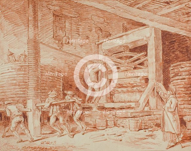 Wine Press, c. 1759. Creator: Hubert Robert.