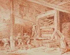 Wine Press, c. 1759. Creator: Hubert Robert