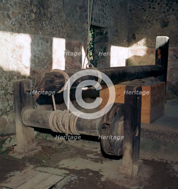 Wine-press in a house in the Roman town of Pompeii, 1st century. Creator: Unknown.