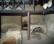 Wine shop, House of Neptune and Amphitrite, Herculaneum, Italy, 2002. Creator: LTL