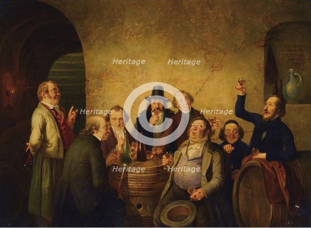 Winetasting. Artist: Hasenclever, Johann Peter (1810-1853)