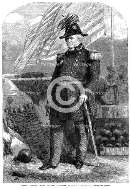 Winfield Scott, American soldier, 1861. Artist: Unknown