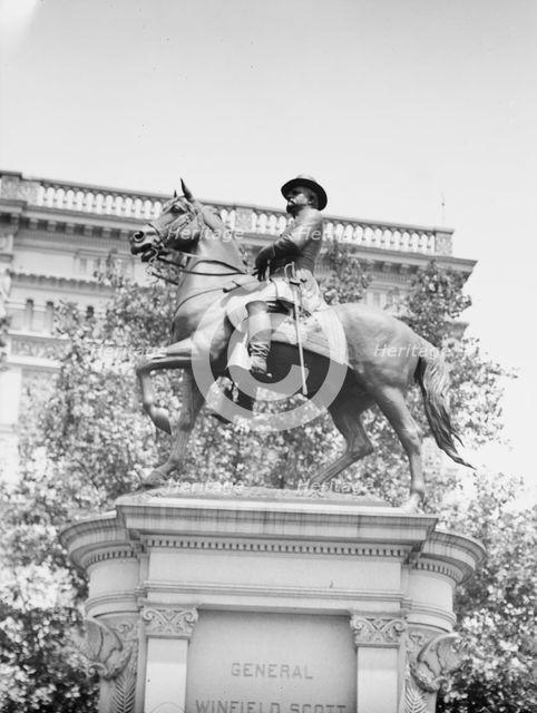 Winfield Scott Hancock - Equestrian statues in Washington, D.C., between 1911 and 1942. Creator: Arnold Genthe.