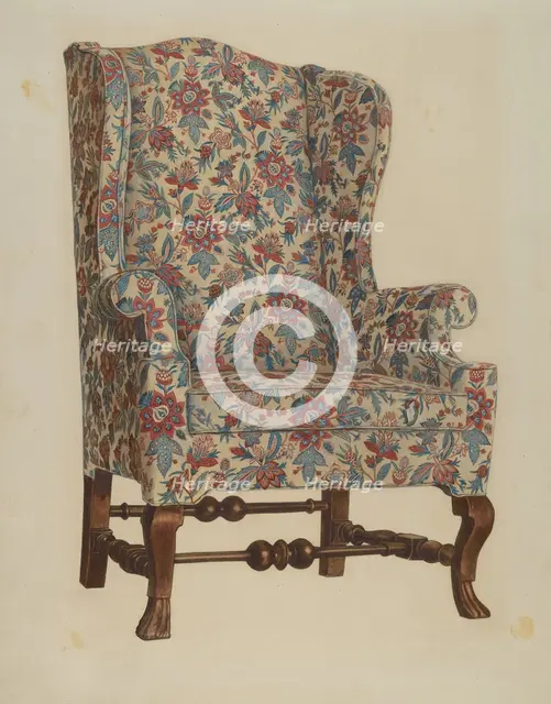 Wing Chair, 1941. Creator: Rolland Livingstone.