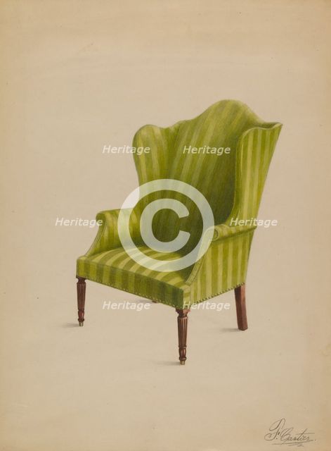 Wing Chair, c. 1936. Creator: Ferdinand Cartier.