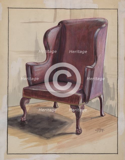 Wing Chair, c. 1936. Creator: Michael Trekur.