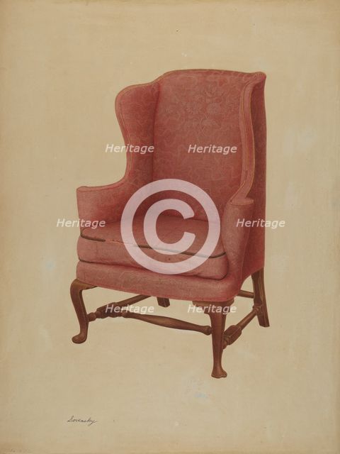 Wing Chair, c. 1941. Creator: Isidore Sovensky.