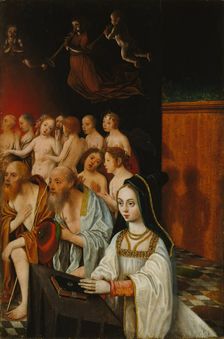 Wing of a Diptych with the Souls of the Just and a Donor, 1520. Creator: Jan Mostaert