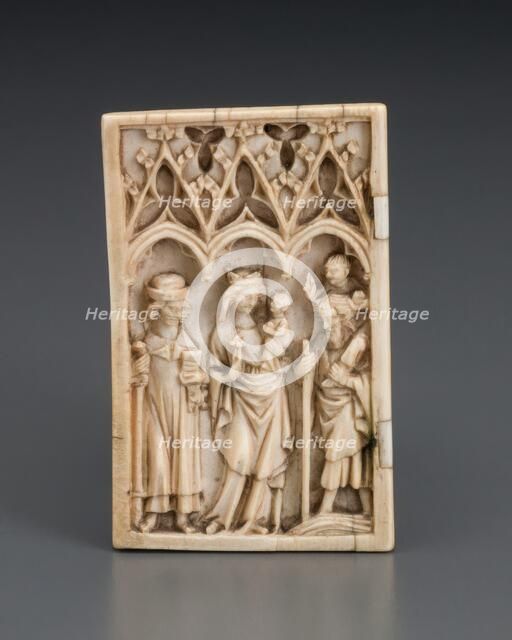 Wing of a Diptych: Virgin and Child with St. James the Greater and St..., 3rd quarter of 14th cent. Creator: Unknown.