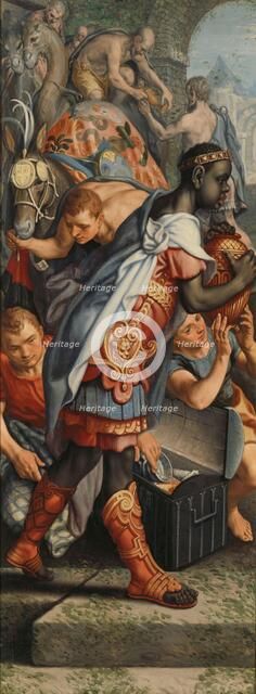 Wing of an Altarpiece with Adoration of the Magi, on the reverse is Presentation in the Temple, 1560 Creator: Pieter Aertsen.