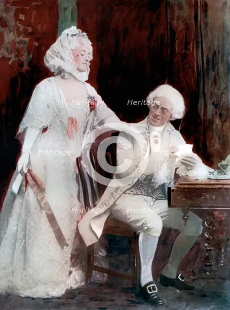 Winifred Emery and Cyril Maud in The School for Scandal, c1902.Artist: Window & Grove