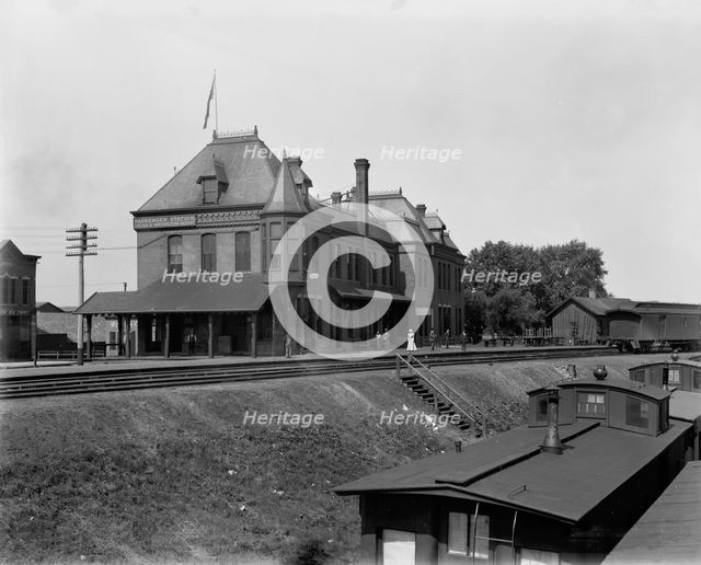 Winona C. & N. W. Ry. [Chicago and North Western Railway] Station, between 1880 and 1899. Creator: Unknown.