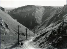 Winnats Pass, Castleton, High Peak, Derbyshire, 1930s. Creator: J Dixon Scott