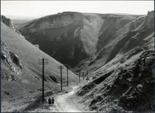 Winnats Pass, Castleton, High Peak, Derbyshire, 1930s. Creator: J Dixon Scott