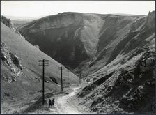 Winnats Pass, Castleton, High Peak, Derbyshire, 1930s. Creator: J Dixon Scott