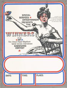 Winners of 1971 First Annual Original Magnificent Special Services Entertainment Showband..., 1971. Creator: United States Army
