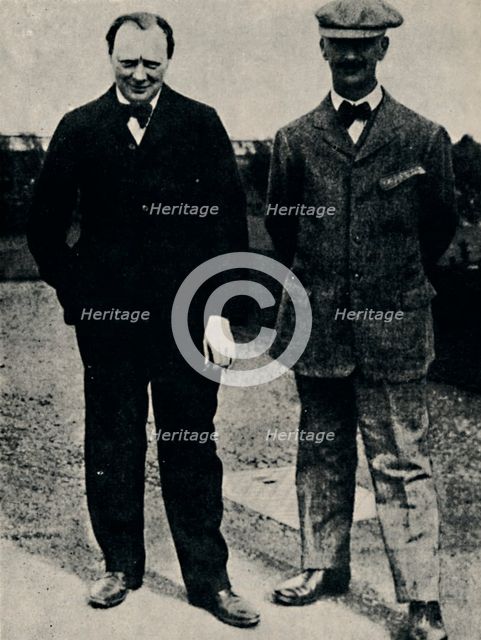 'Winston Churchill and George Lambert', 1912, (1945). Creator: Unknown.