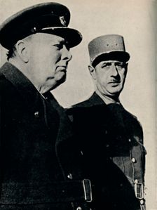 Winston Churchill and General De Gaulle June 1940, (1945). Creator: Unknown