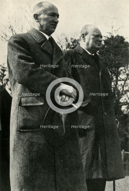 'Winston Churchill and President Benes', c1940s, (1947).  Creator: Unknown.